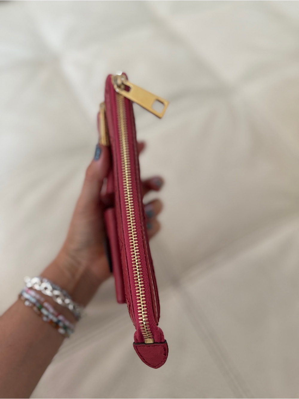 Marc Jacobs Quilted Rose Pink Wristlet Wallet with Gold Hardware - Picture 13 of 14